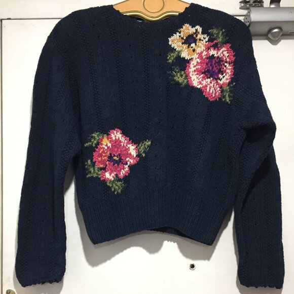 VINTAGE LIZ CLAIBORNE COLLECTION KNITTED BY HAND SWEATERS SIZE M - Picture 3 of 10